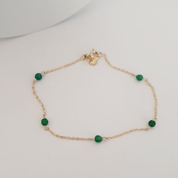 Náramok Emerald Bloom žlté zlato 14kt