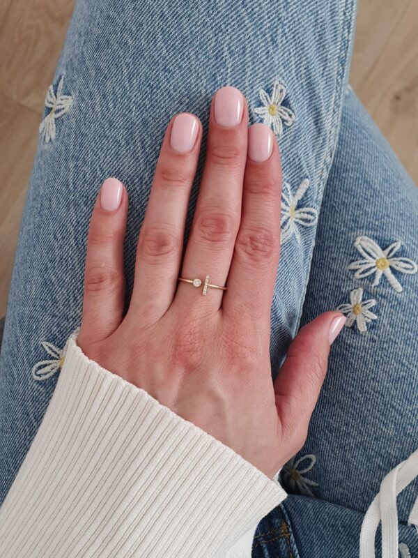 Prsteň Minimal Chic Natural Diamond žlté zlato 14kt
