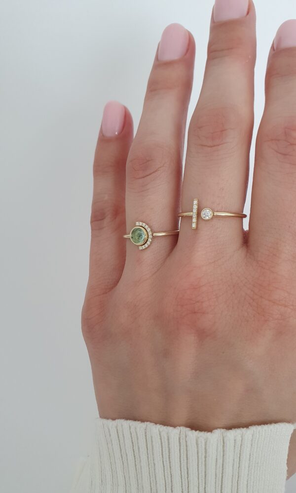 Prsteň Minimal Chic Natural Diamond žlté zlato 14kt