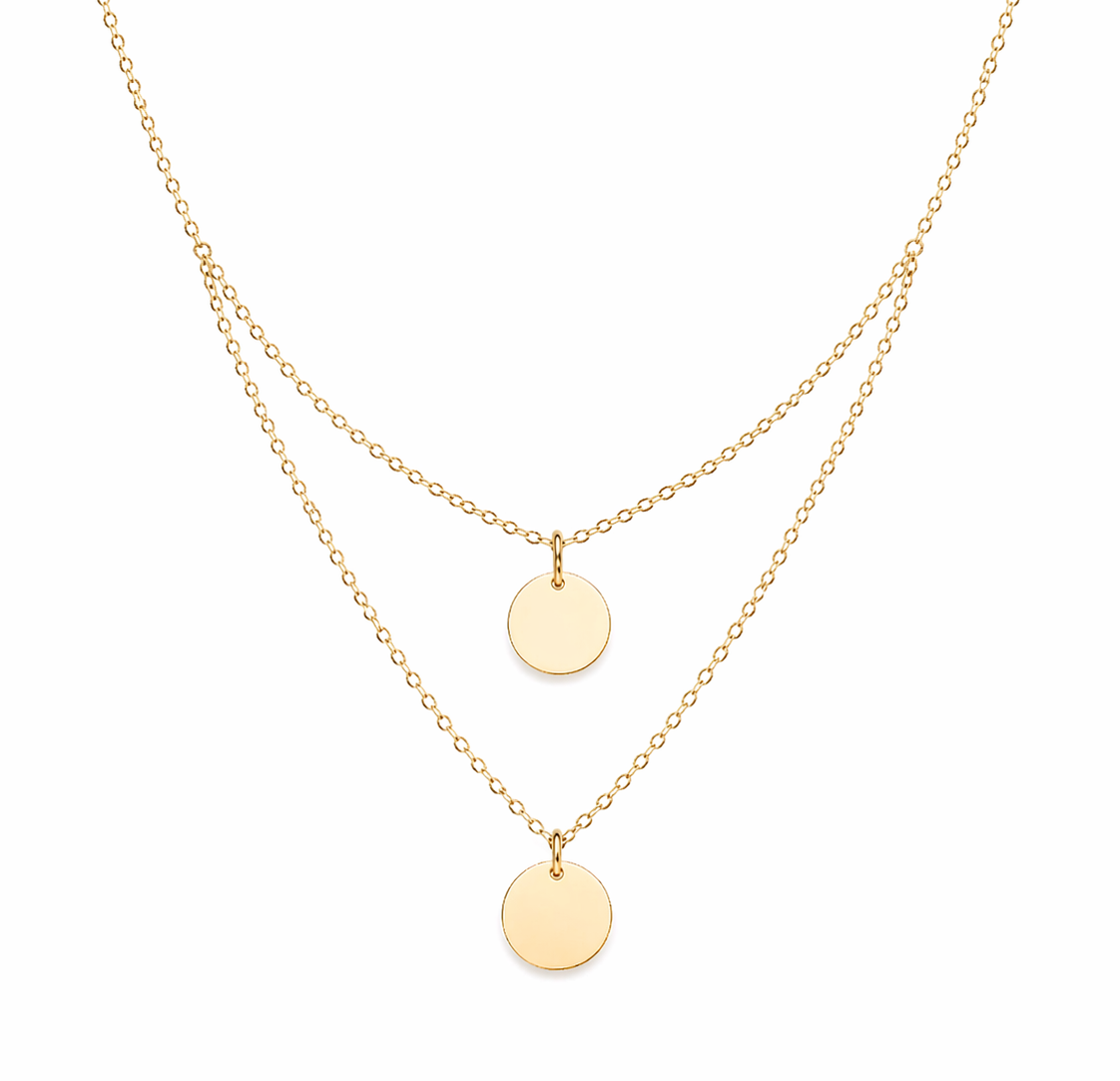 Dvojradový náhrdelník s medailónmi