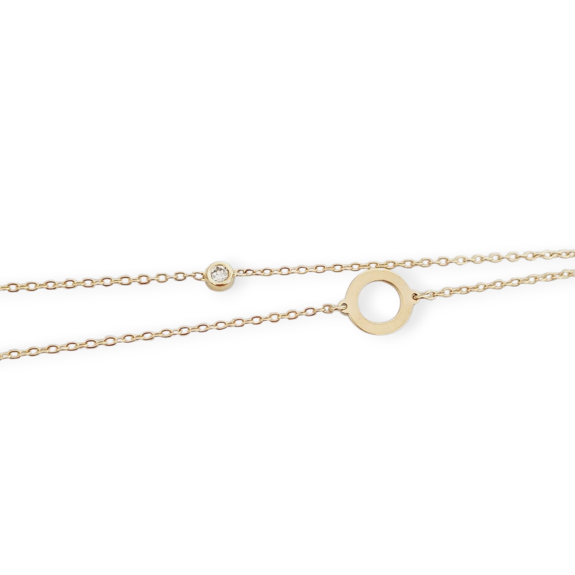 Dvojradový náramok s prírodným diamantom