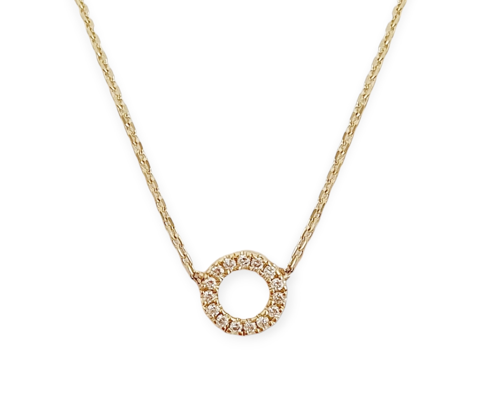 Náhrdelník Kruh s prírodnými diamantami 0,07ct