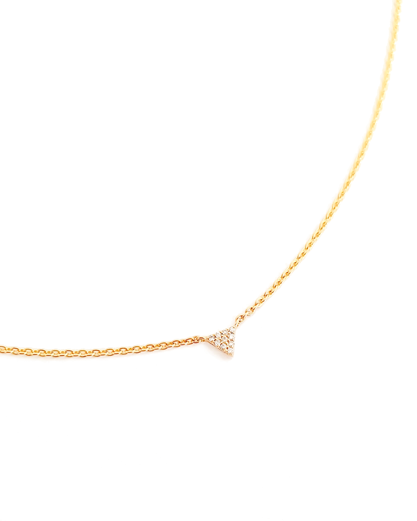 Náhrdelník MINI Triangle Diamonds zlato 18 kt Prírodné Diamanty 0,03 ct