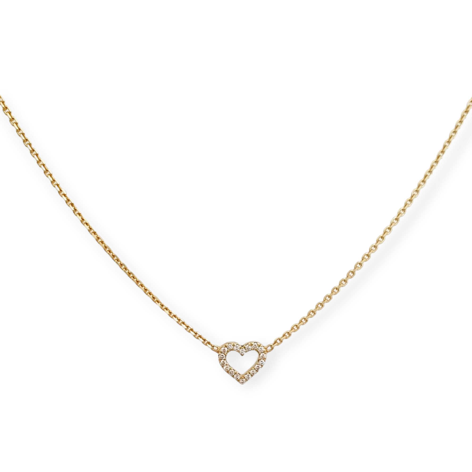 Náhrdelník Srdiečko s prírodnými diamantami 0.135ct