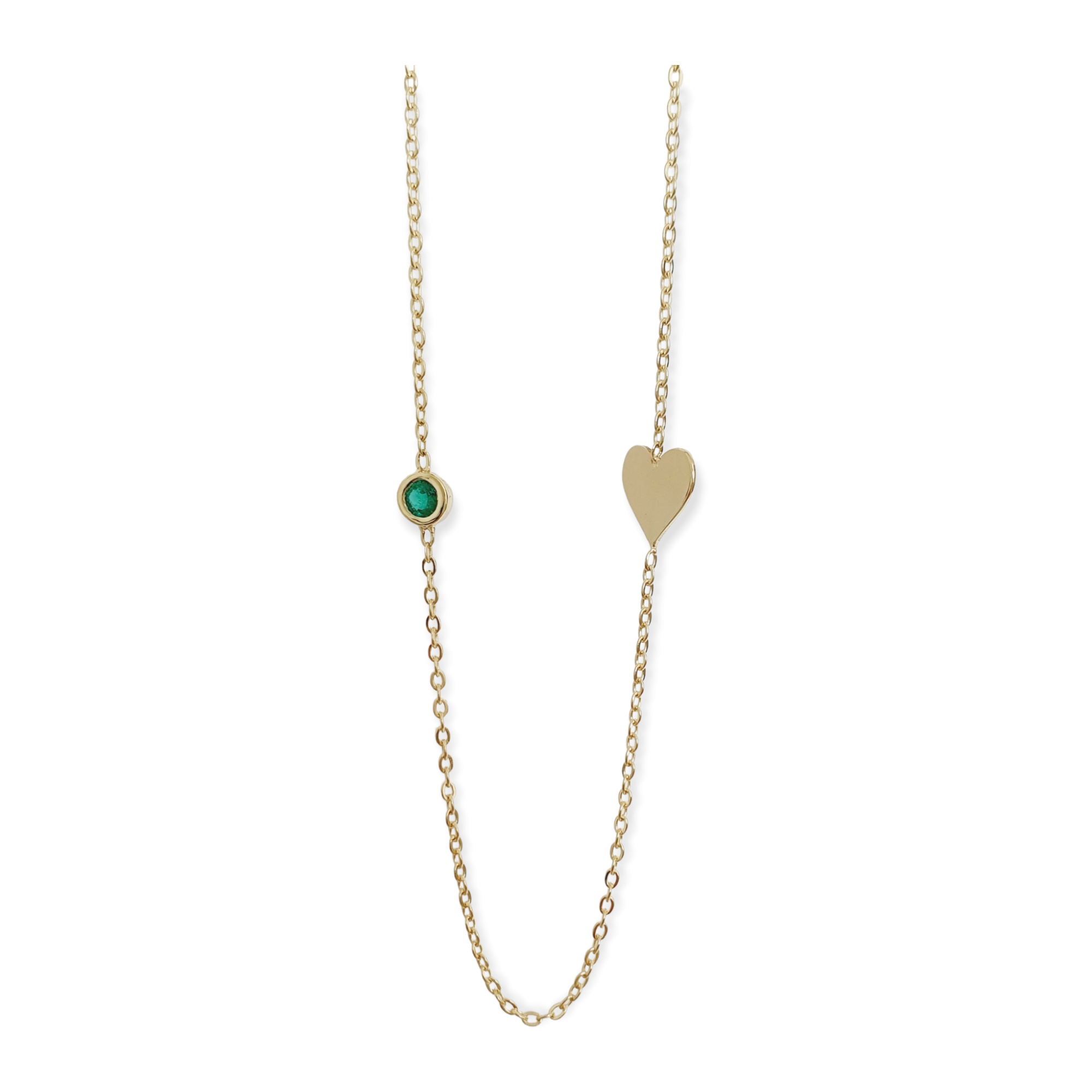 Náhrdelník s medailónom a prírodným smaragdom 3mm