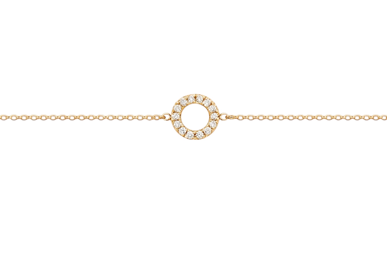 Náramok Kruh s diamantami 0,07 ct