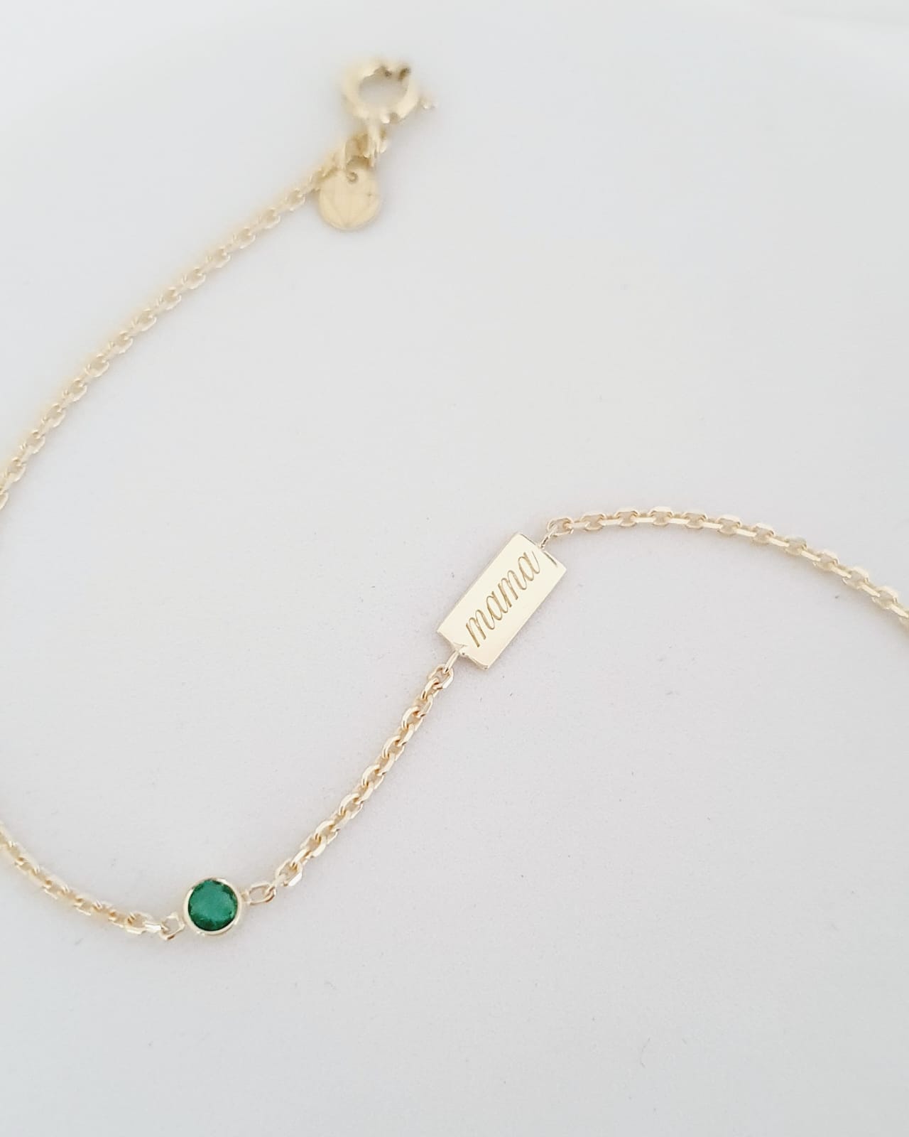 Náramok Platnička prírodný smaragd 3mm – Obrázok 5