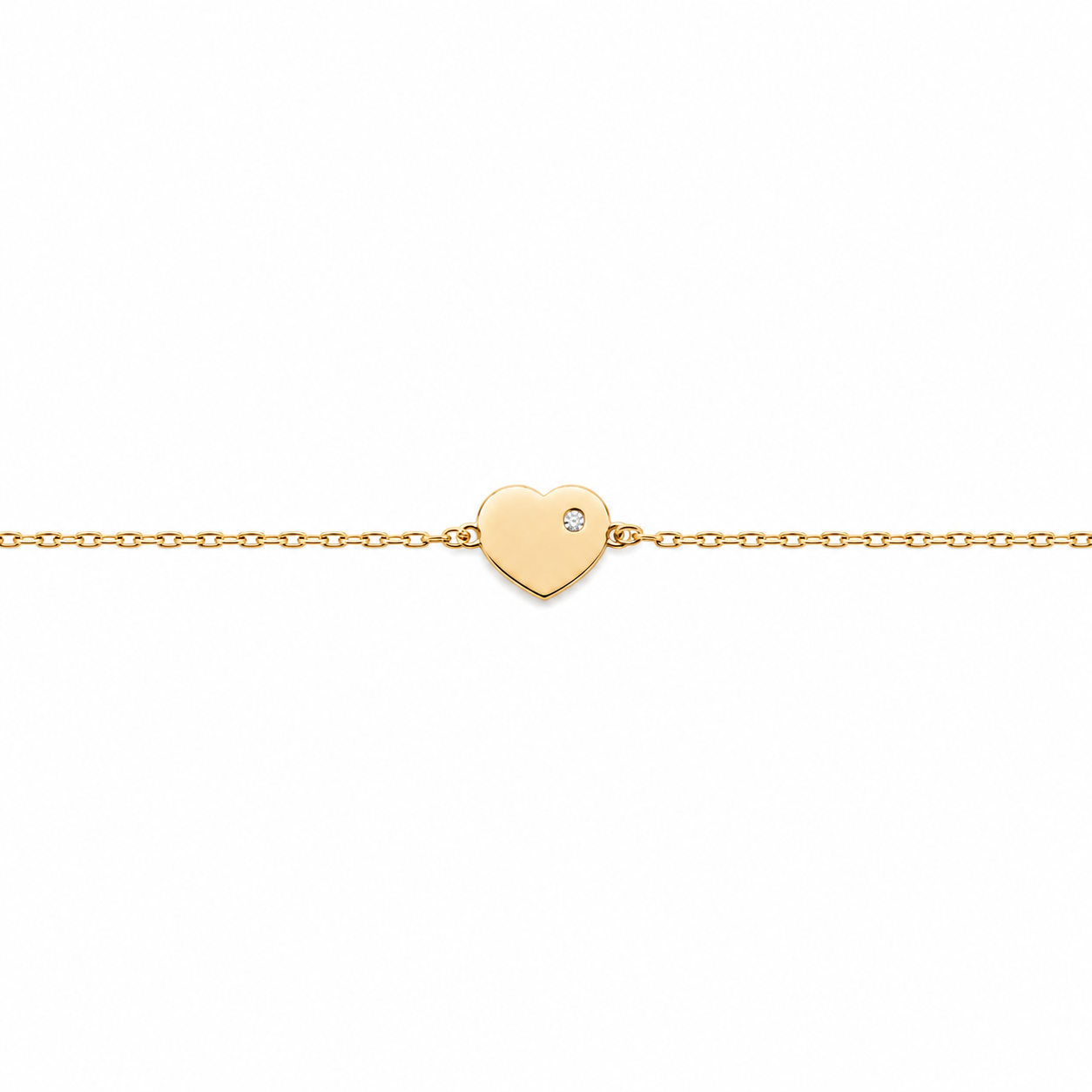Retiazkový náramok Srdiečko diamant 1,2 mm