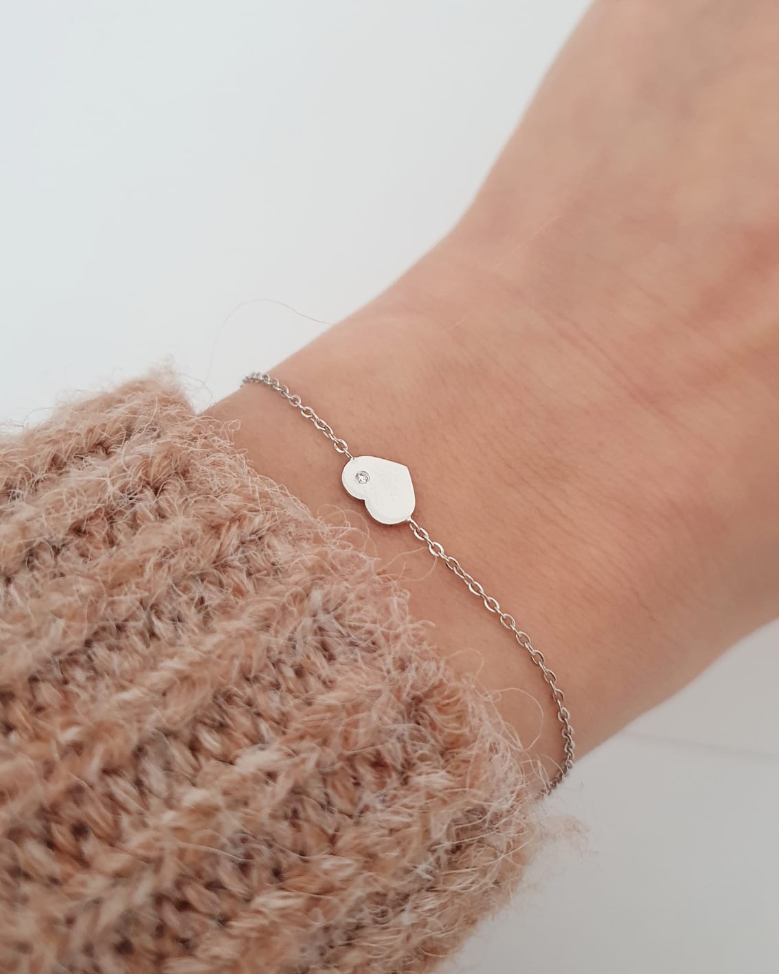 Retiazkový náramok Srdiečko diamant 1,2 mm – Obrázok 4