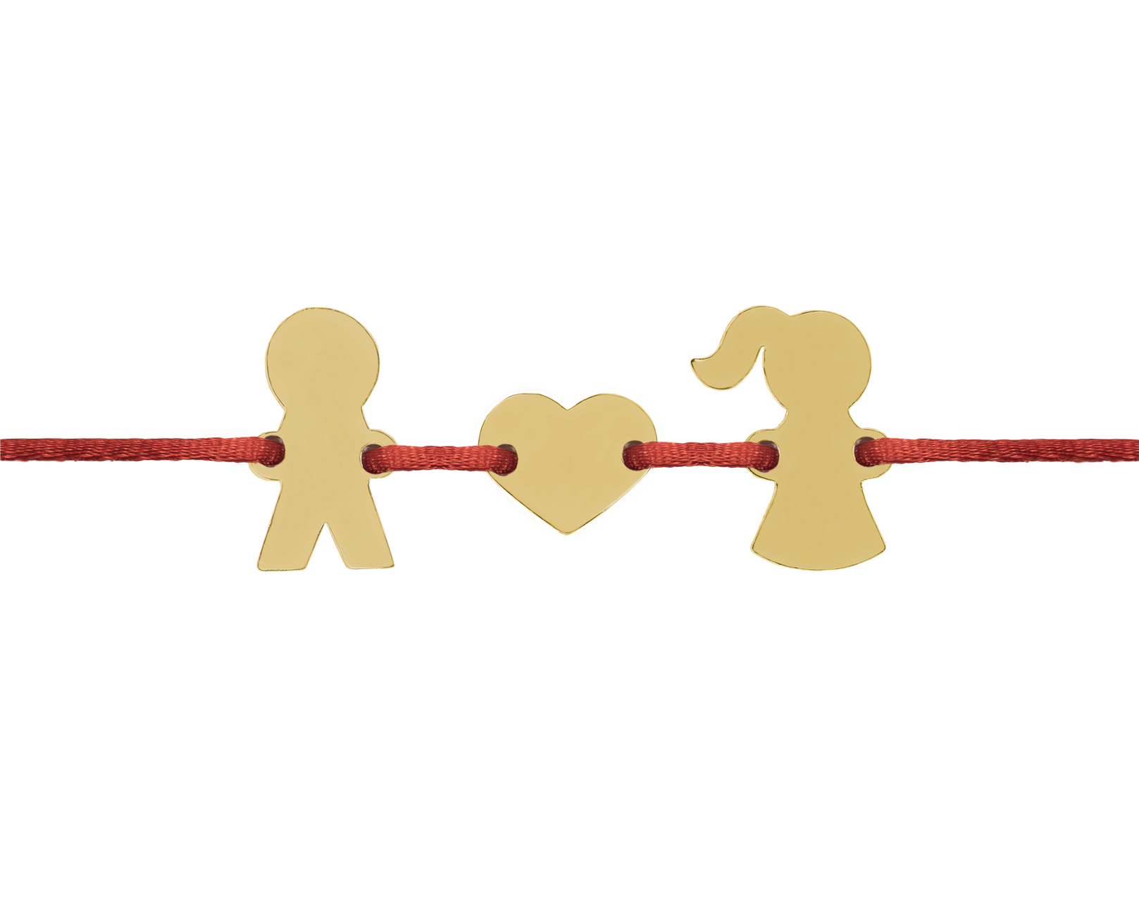 Náramok s postavičkami chlapec dievča + srdiečko