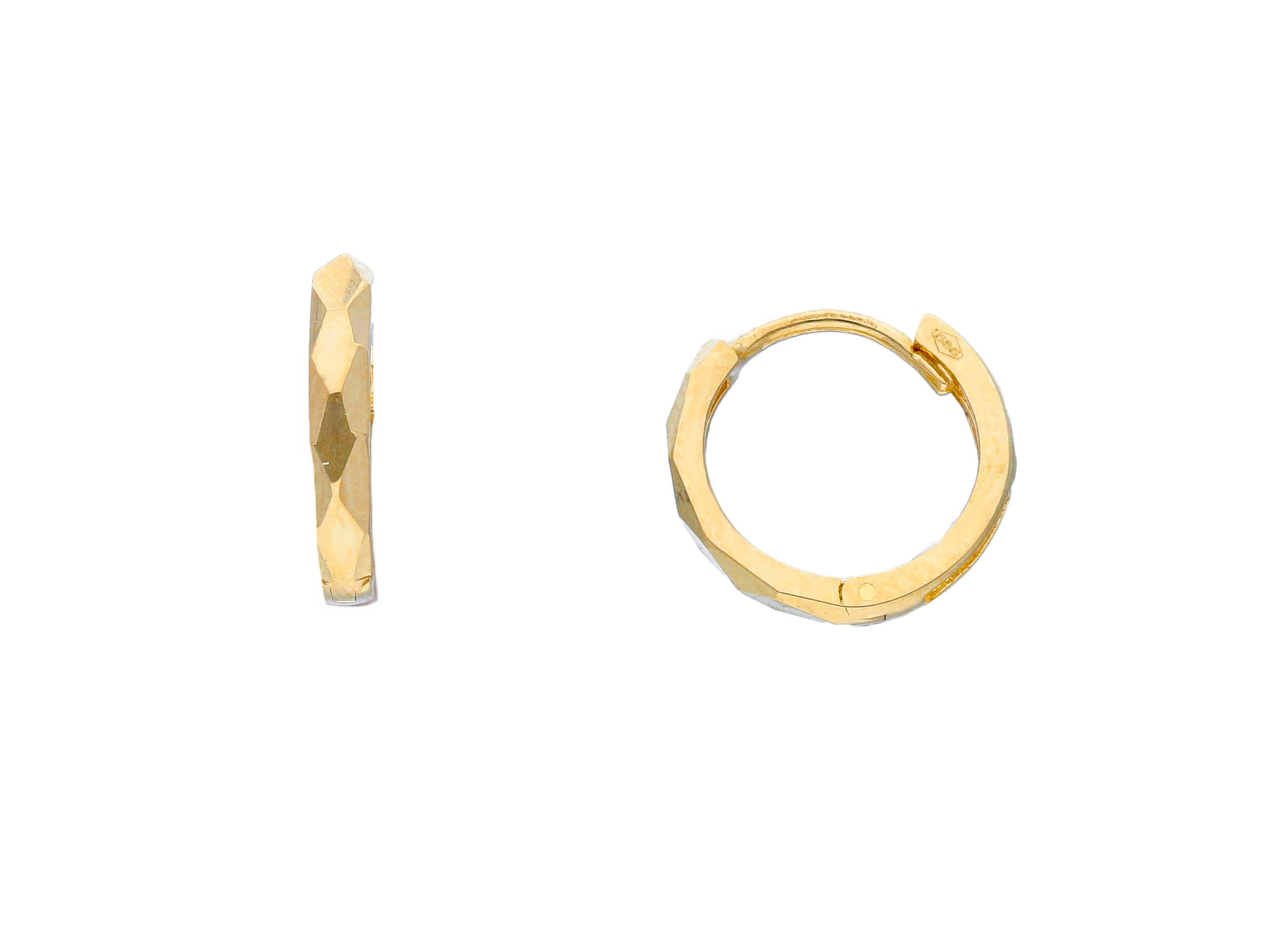 Náušnice Kruhy Tapped 14kt zlato