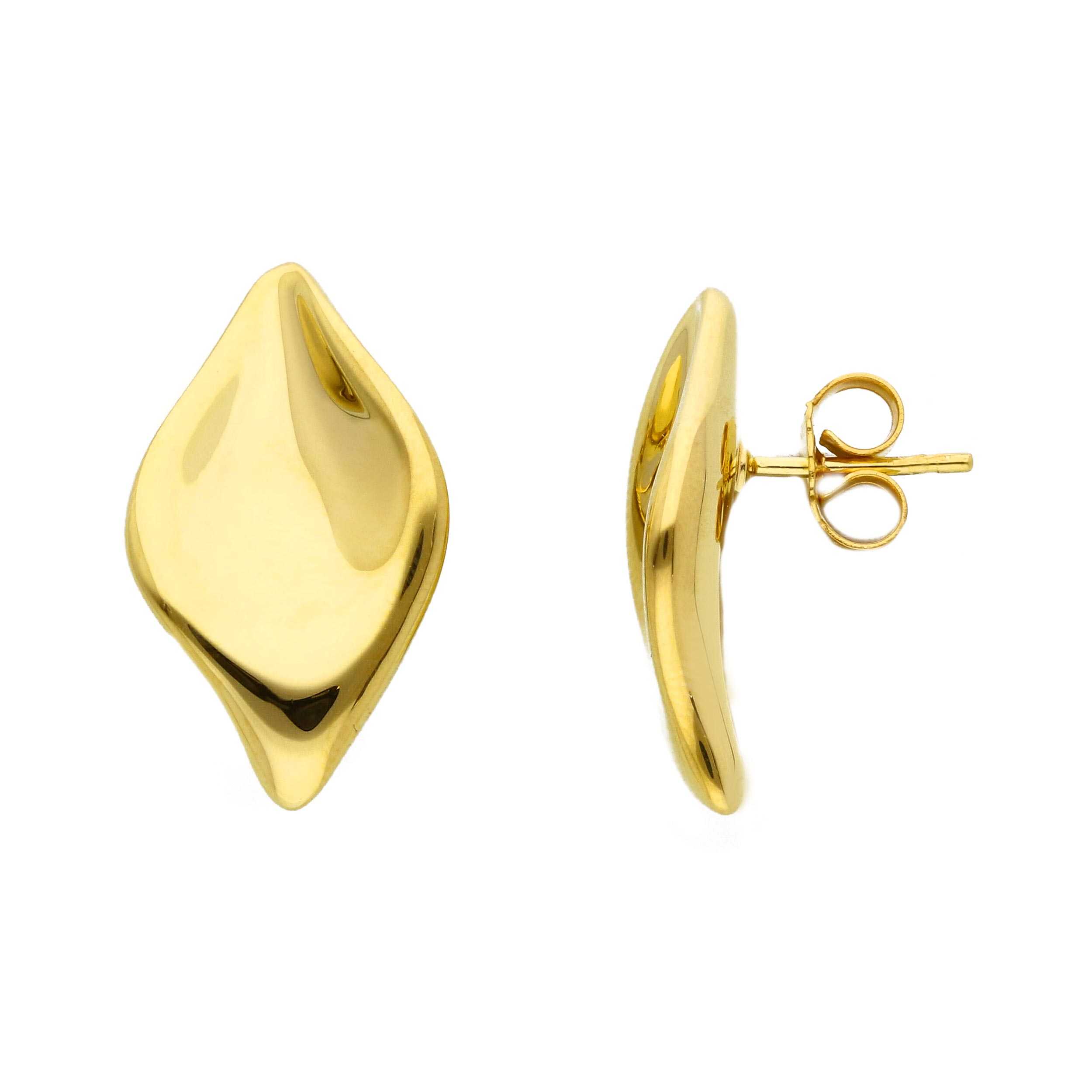 Náušnice Petal 14 kt žlté zlato