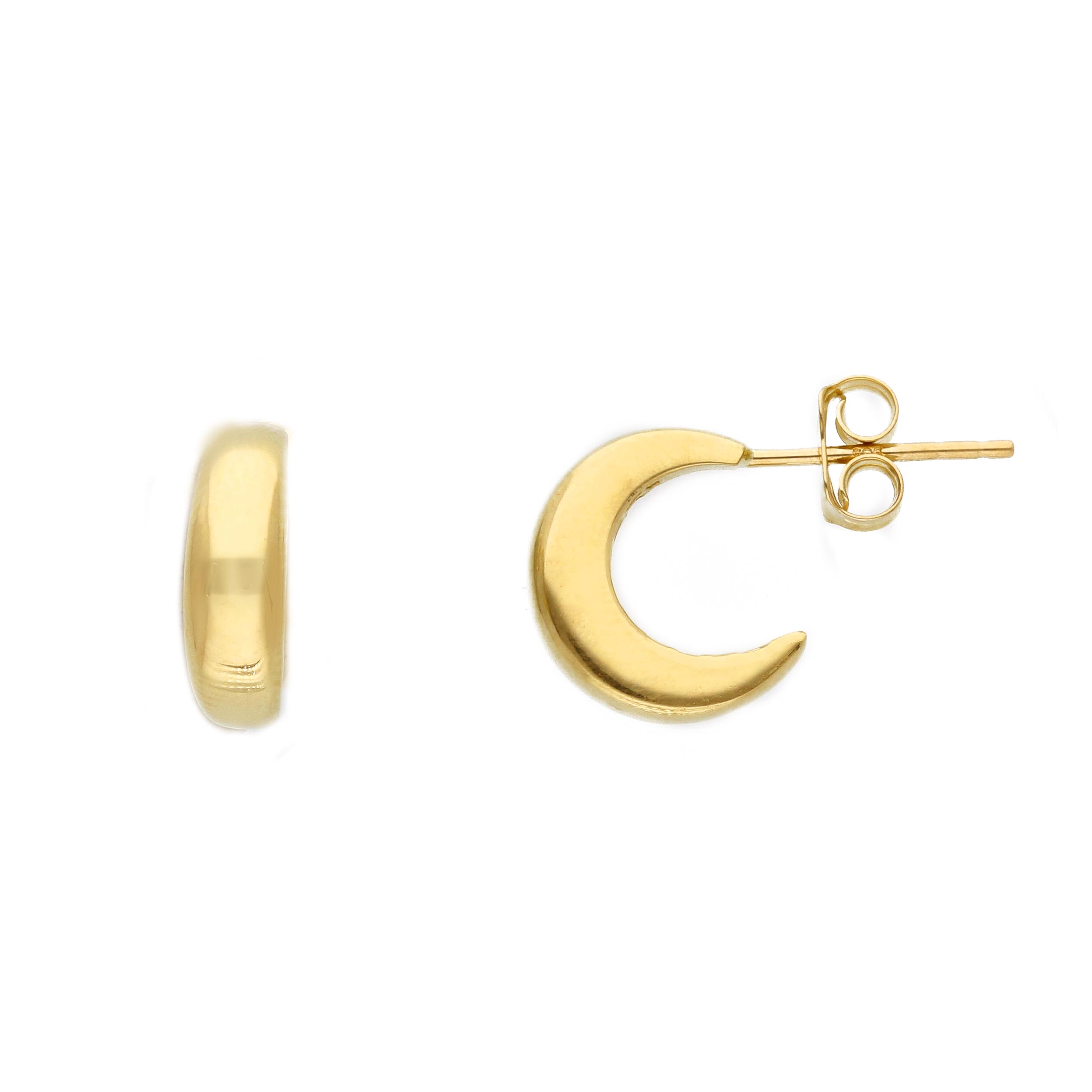 Náušnice Moon 14kt žlté zlato