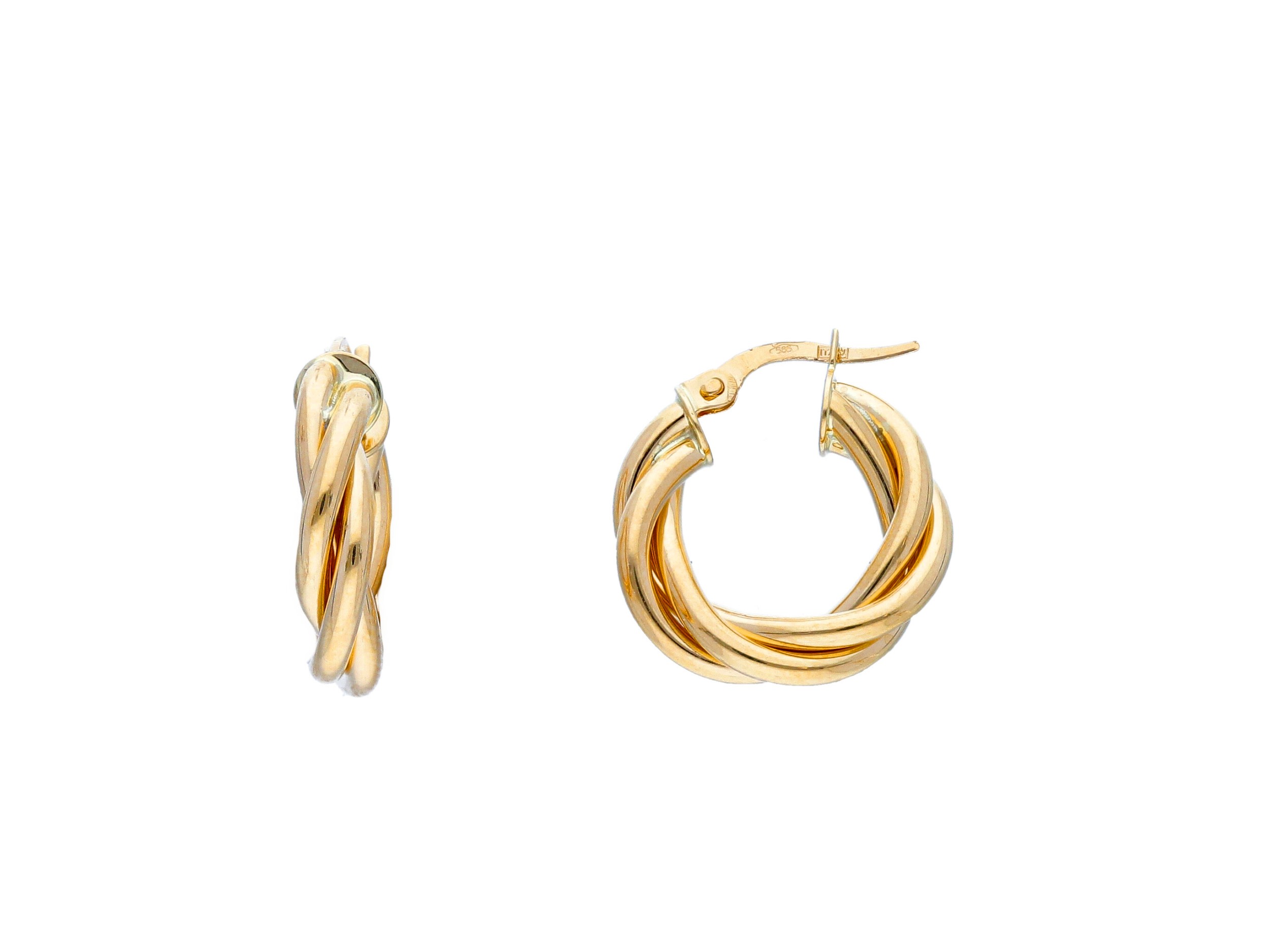 Náušnice Trinity Gold 14kt žlté zlato