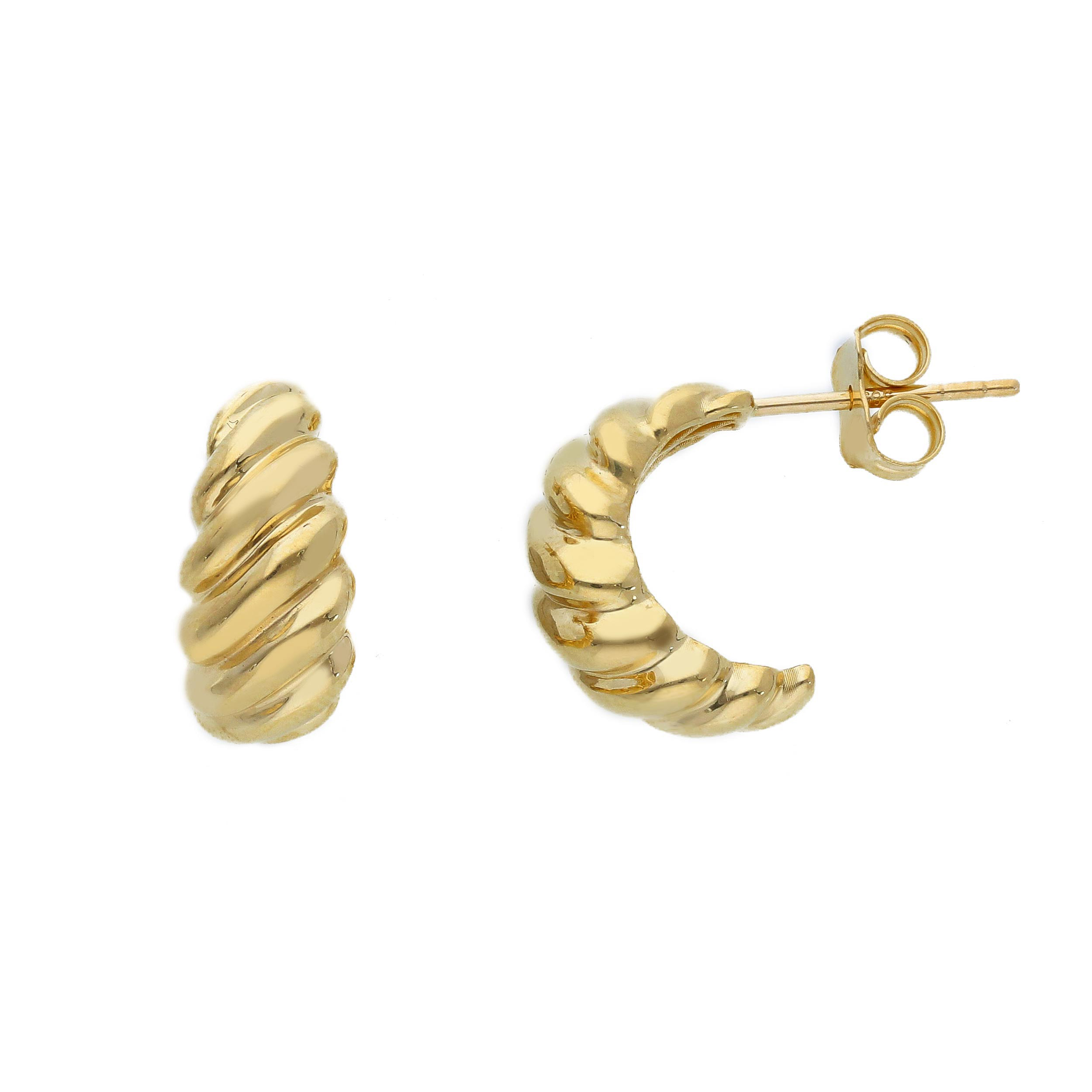 Náušnice Twist 14kt žlté zlato