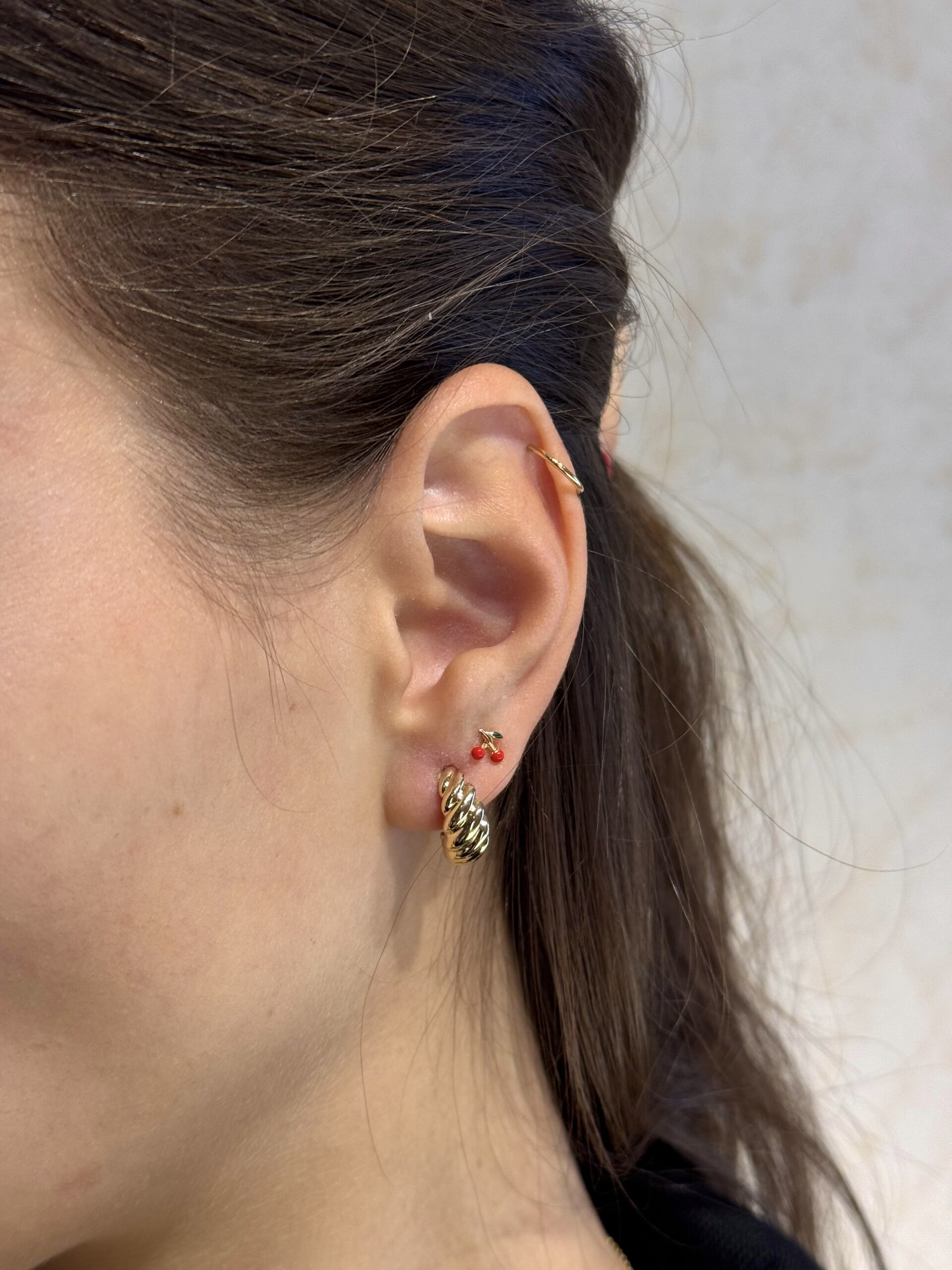 Náušnice Twist 14kt žlté zlato – Obrázok 2