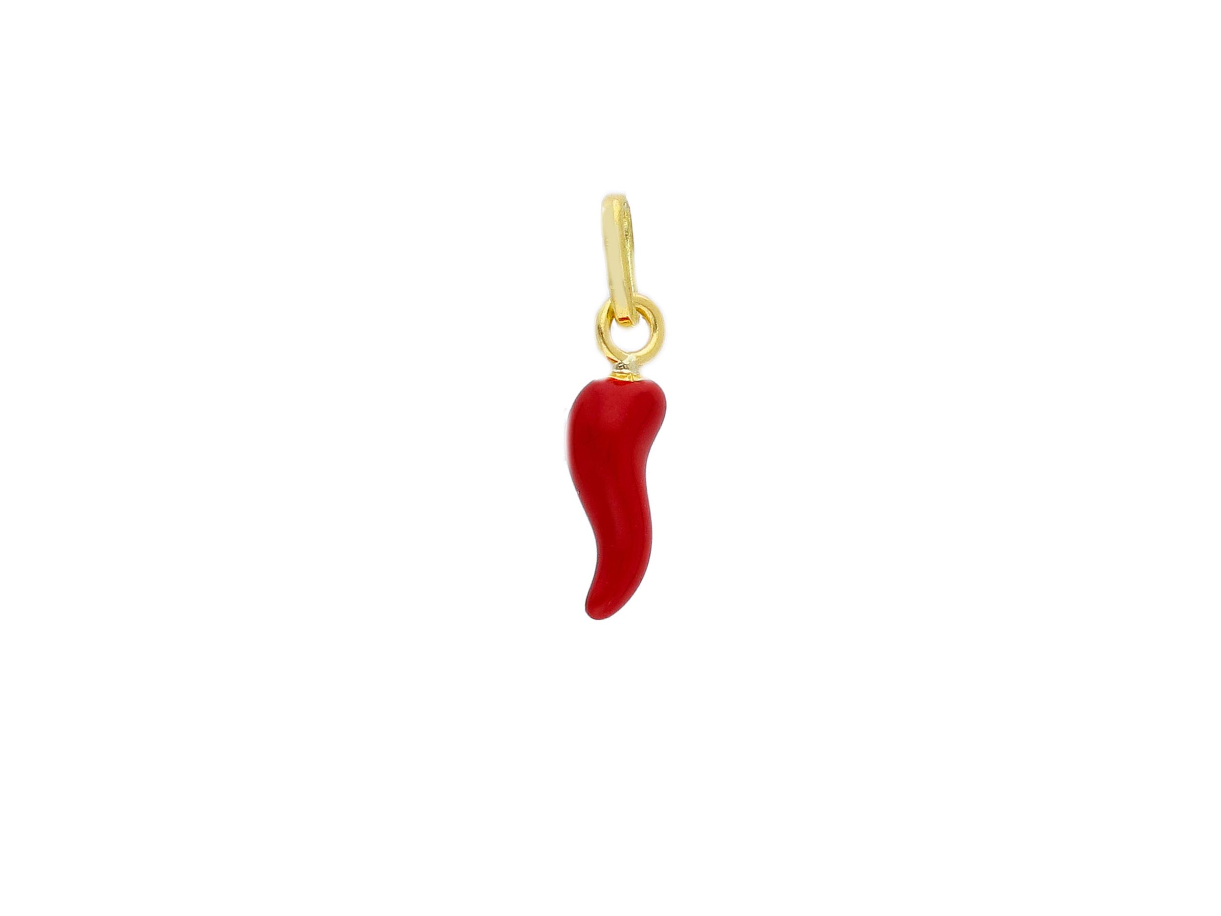 Prívesok Chilli Red MINI 18kt žlté zlato + smalt