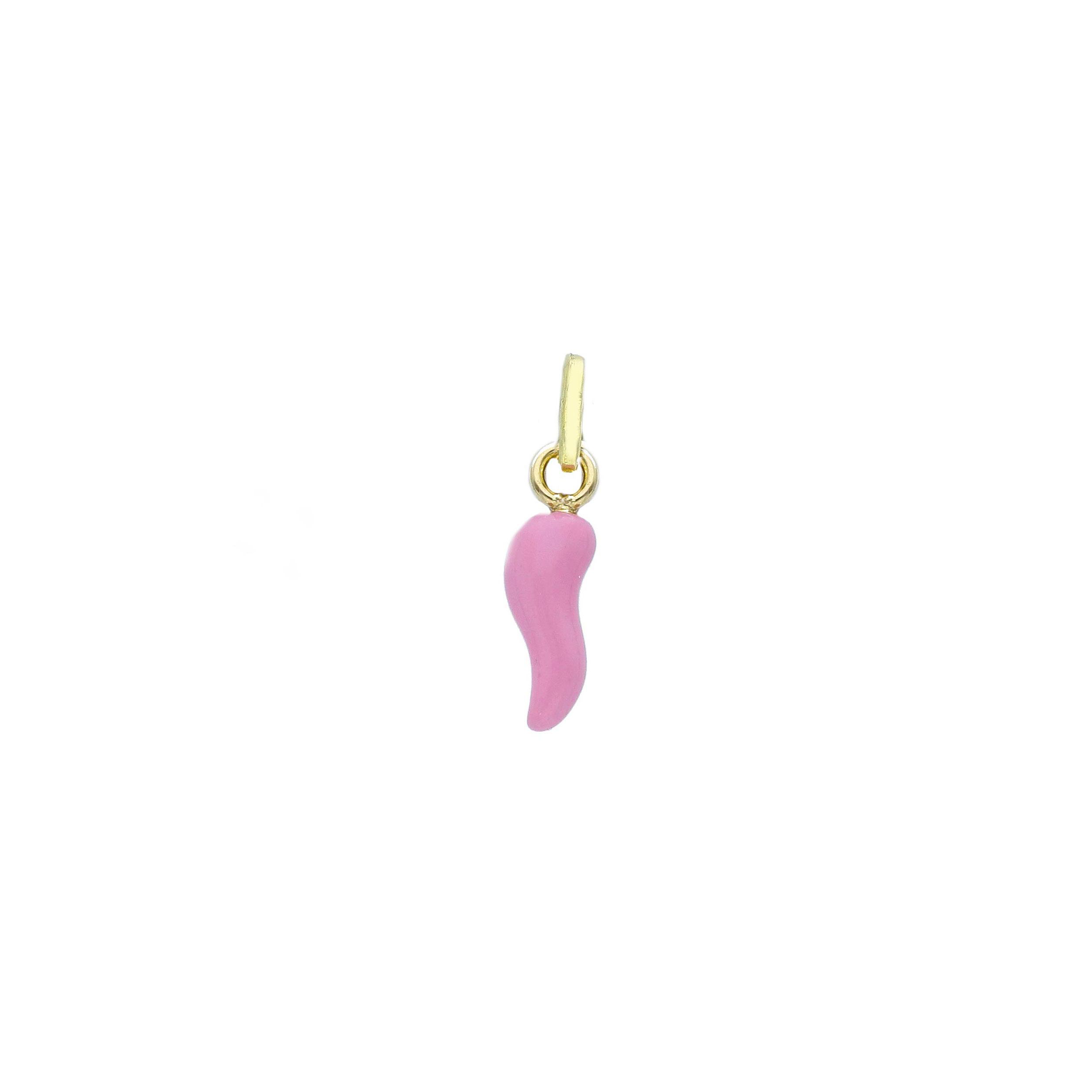 Prívesok Chilli Pink MINI 18kt žlté zlato + smalt