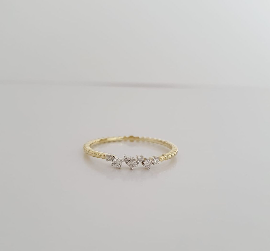 Prsteň Chick diamonds 0,09ct žlté zlato 14kt