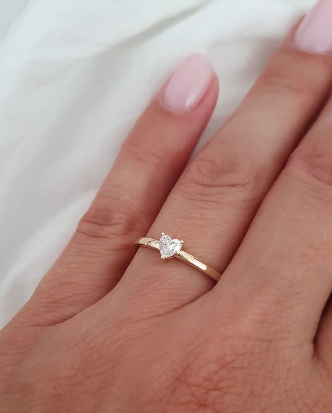 Prsteň Diamond Heart 14kt zlato prírodný diamant 0,24 ct