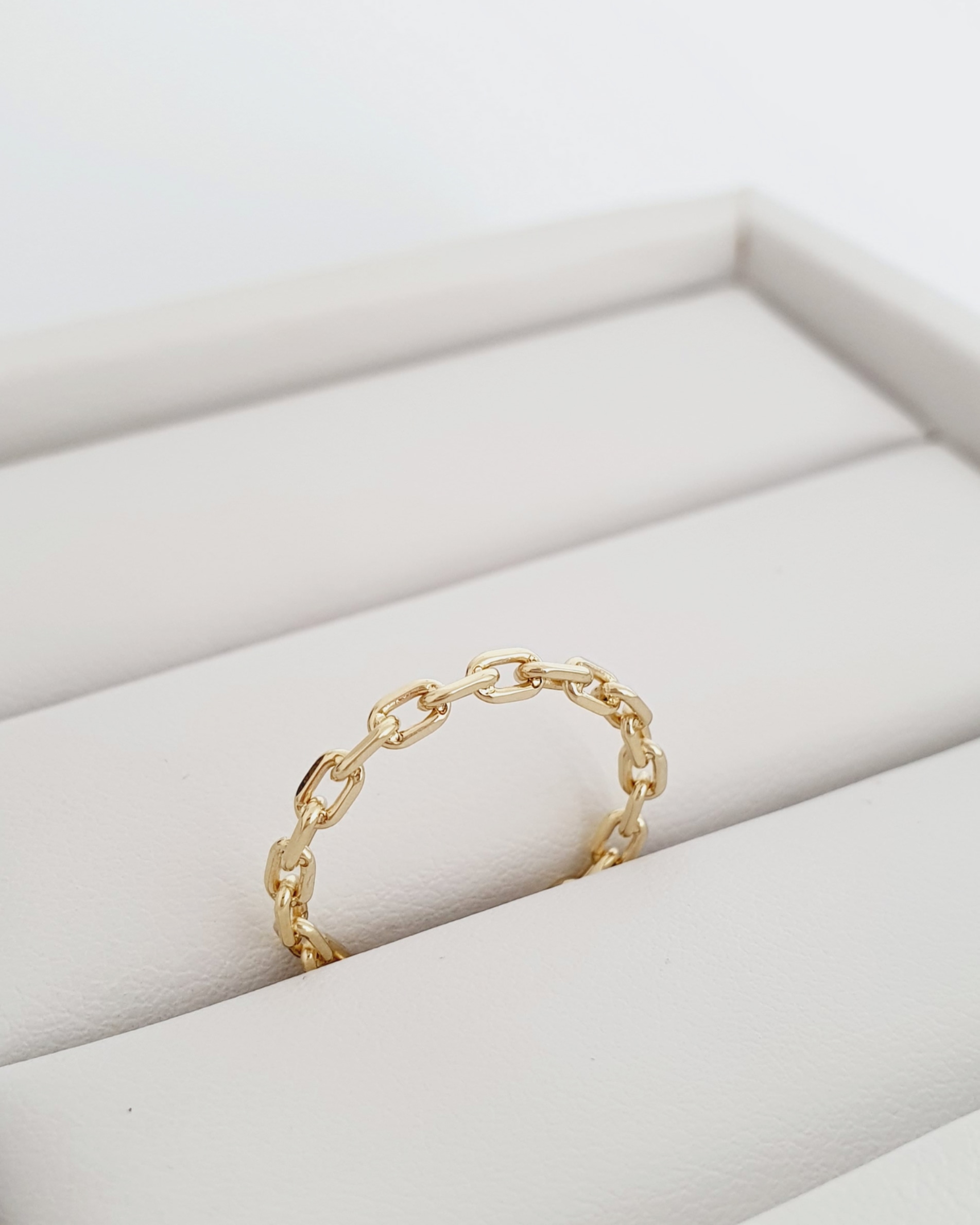 Prsteň Reťaz 14kt žlté zlato