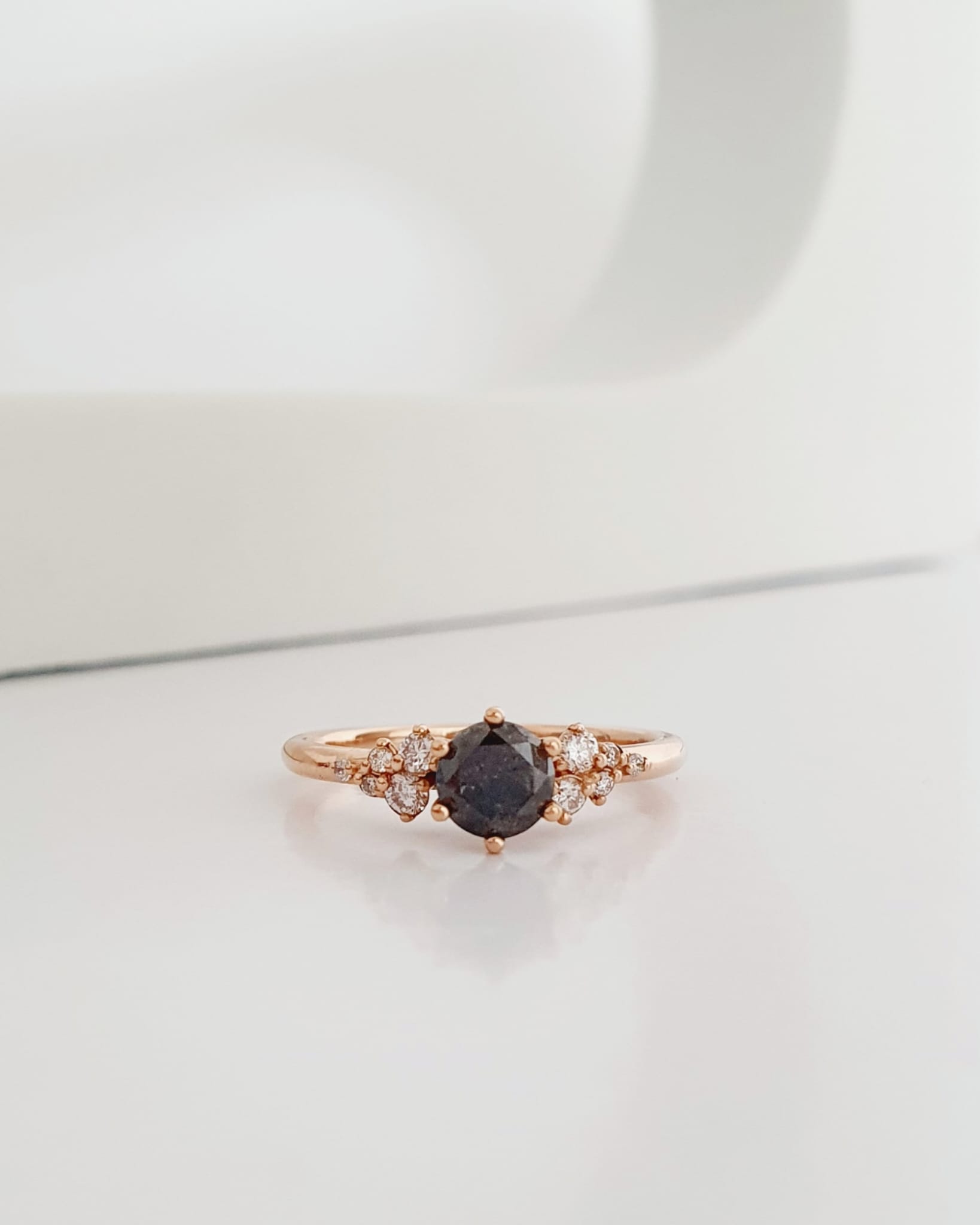 Prsteň Salt and Pepper 0,896ct B442P ružové zlato 14kt