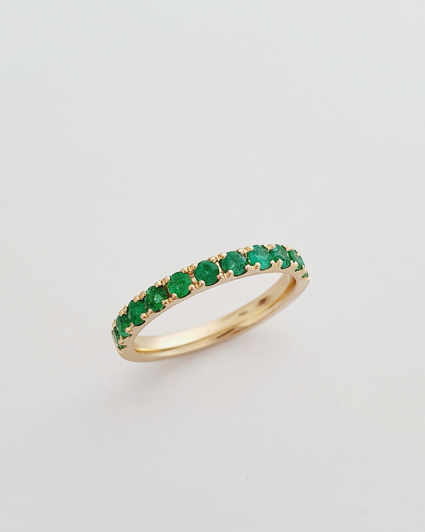 Prsteň prírodné Smaragdy "Emerald Love" 14kt zlato