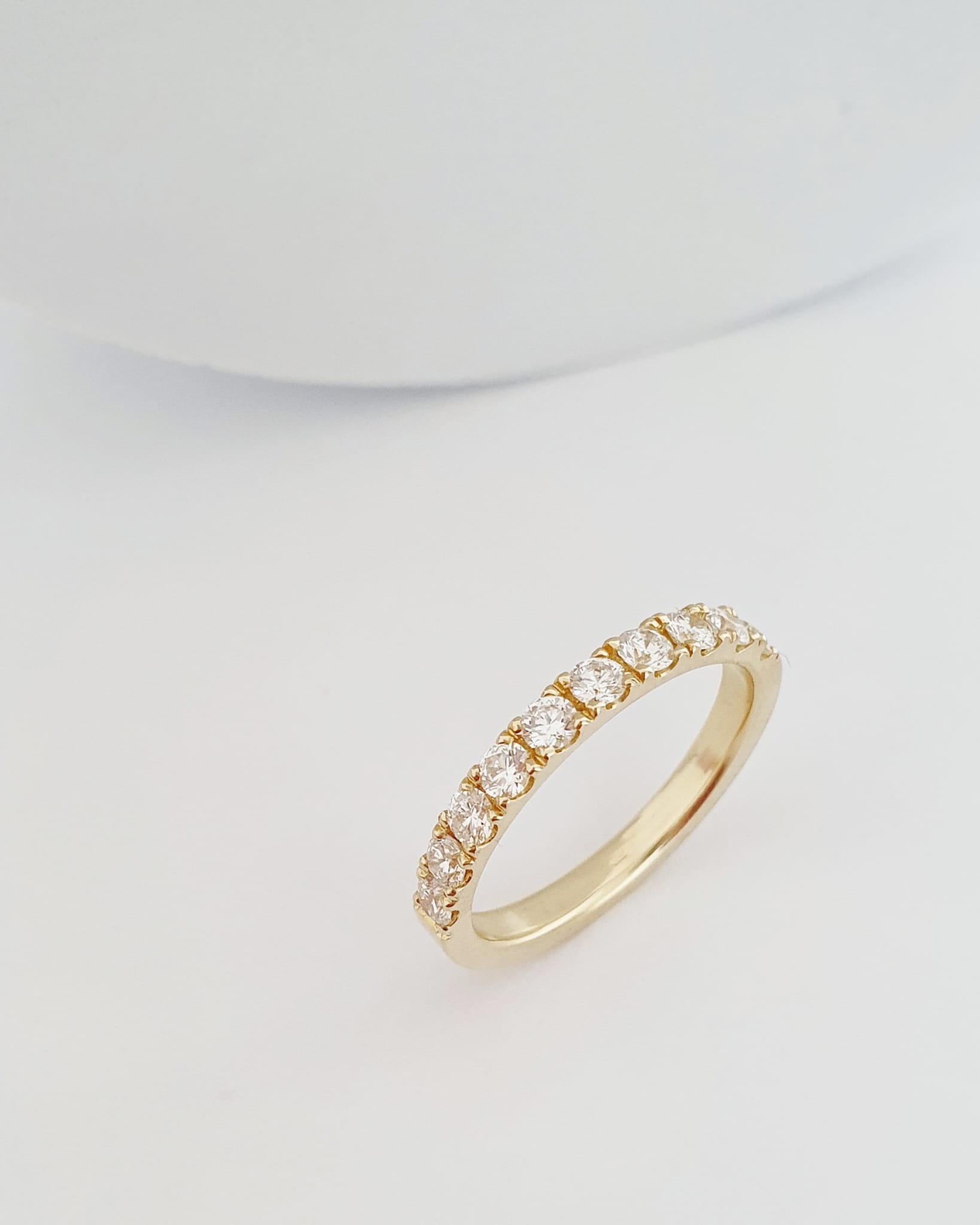 Prsteň s prírodnými diamantami 0,63ct žlté zlato 14Kt