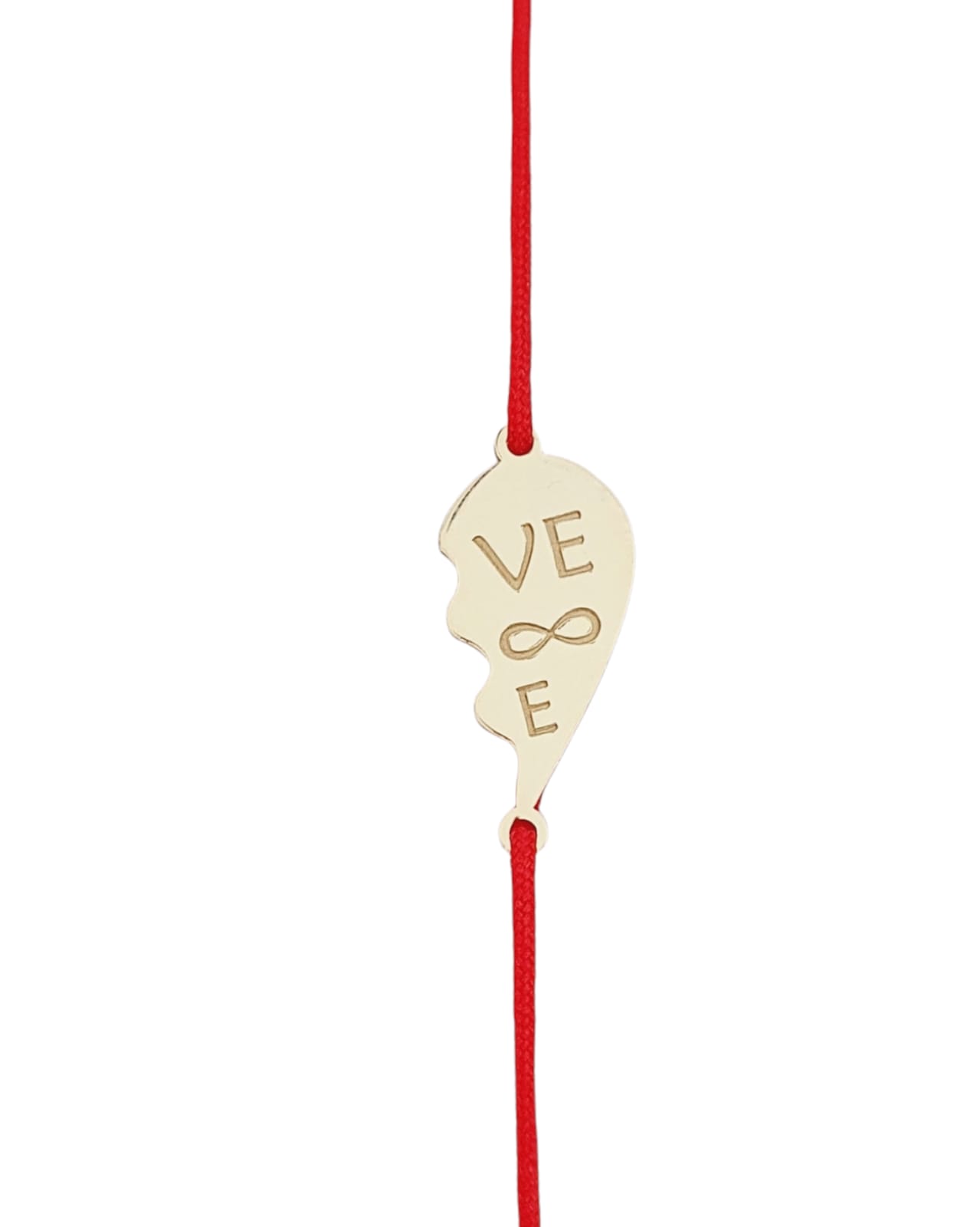 Šnúrkový náramok Polovičné srdce Infinity Love