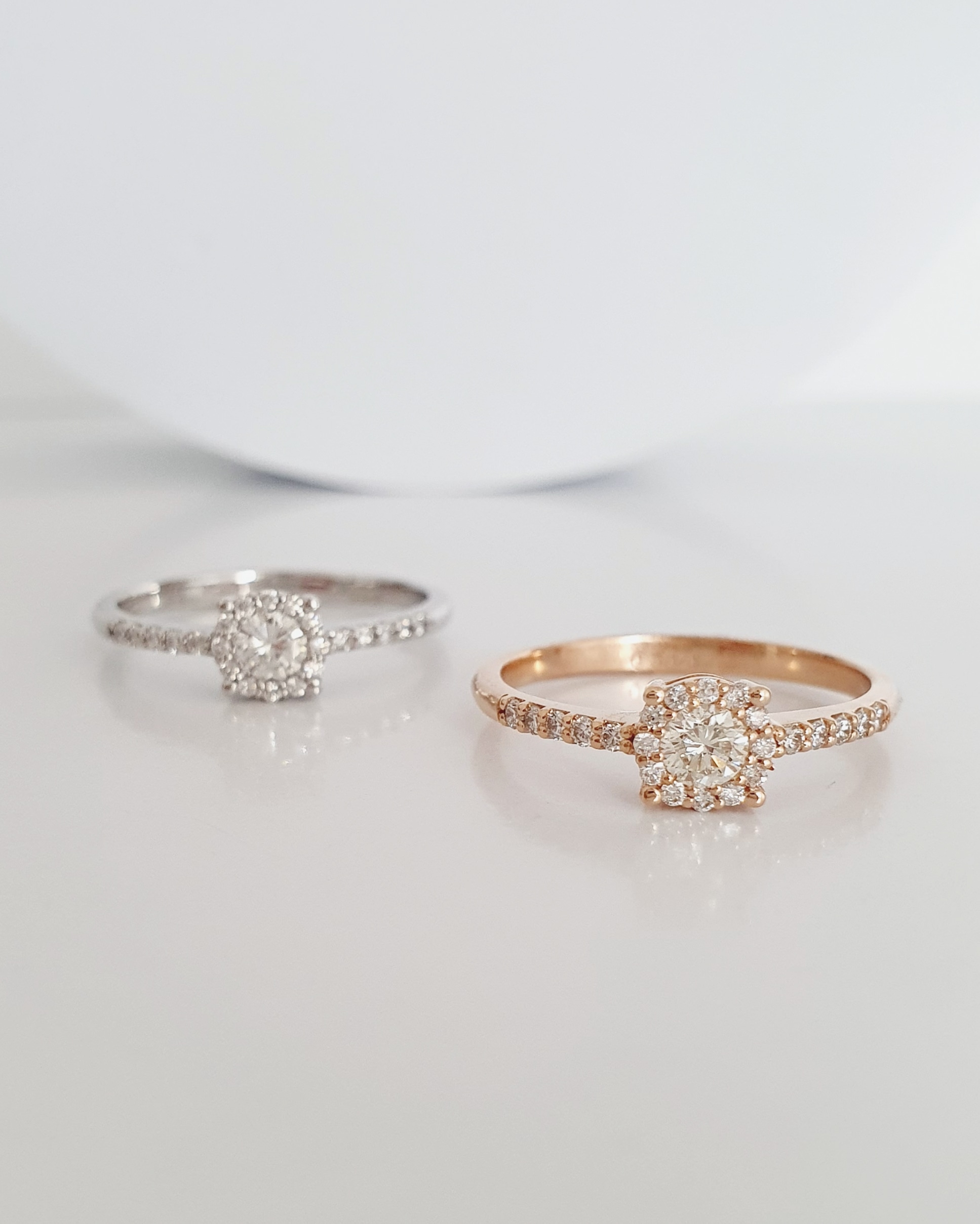 Prsteň Penelope B371P 14kt ružové/biele zlato prírodné diamanty 0,32 ct