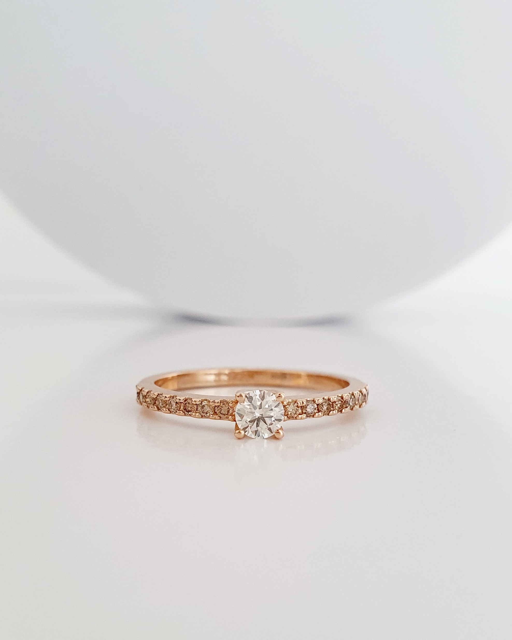 Prsteň Elisabeth B3562R 14kt ružové zlato prírodné diamanty 0,35 ct