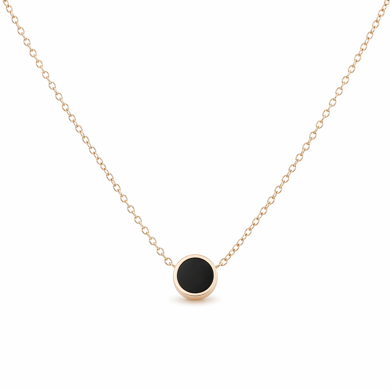 Náhrdelník prírodný čierny Onyx